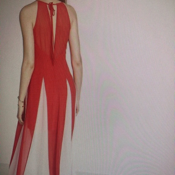 Express High Neck Godet Sleveless Maxi Dress - Picture 3 of 8